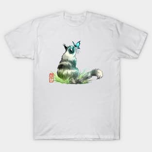 cat & butterfly T-Shirt